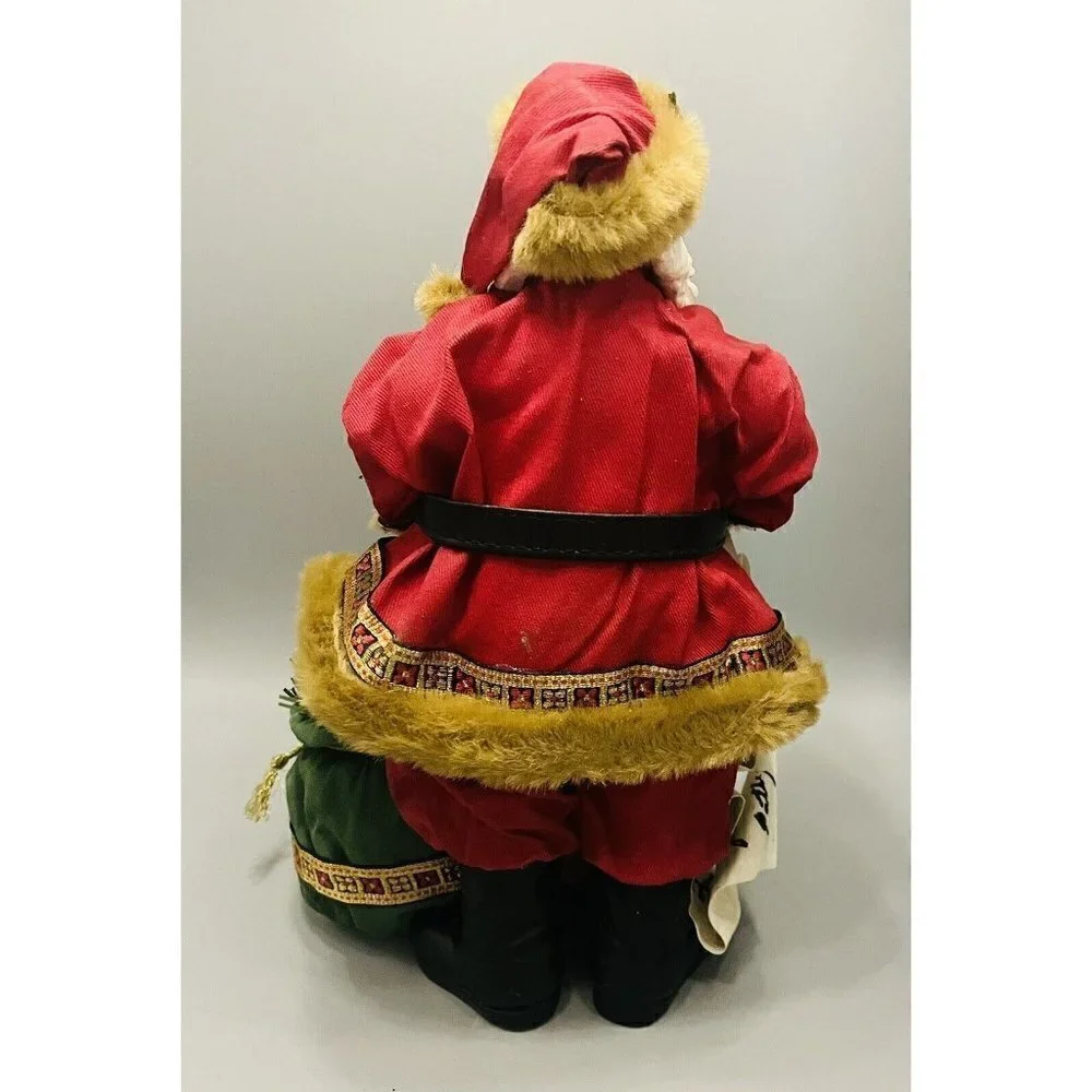 Kirkland Signature Fabric Mache Santa Claus 11” Naughty Nice Christmas Standing